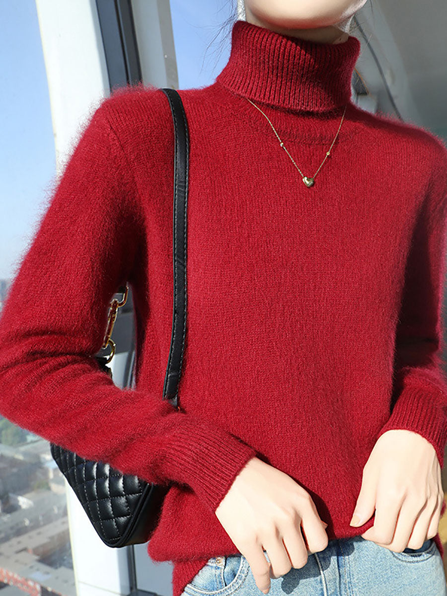 Autumn Turtleneck 100%wool Soft Sweater Ba1060