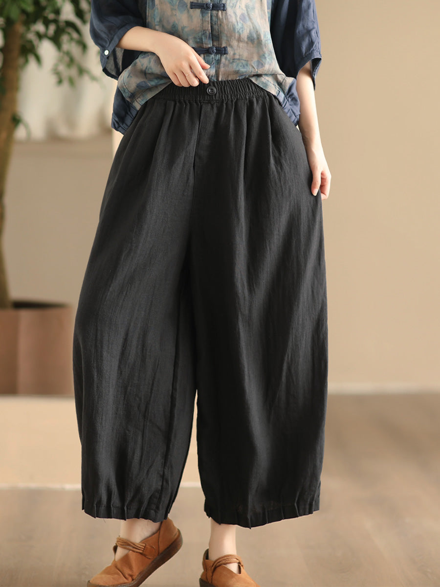 Summer Linen Wide-leg Pants Fd038