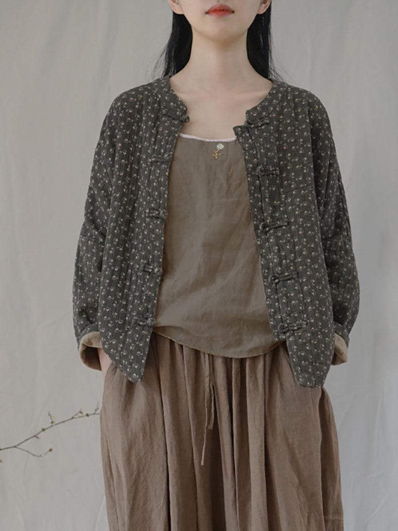 Autumn Button-up Cotton Coat As1036