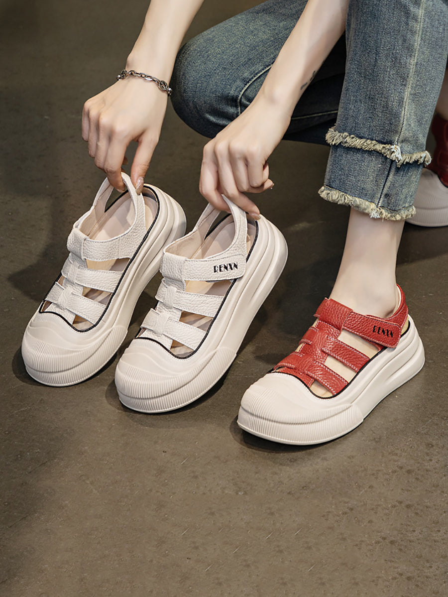 Summer Leather Platform Sandals Ui1019
