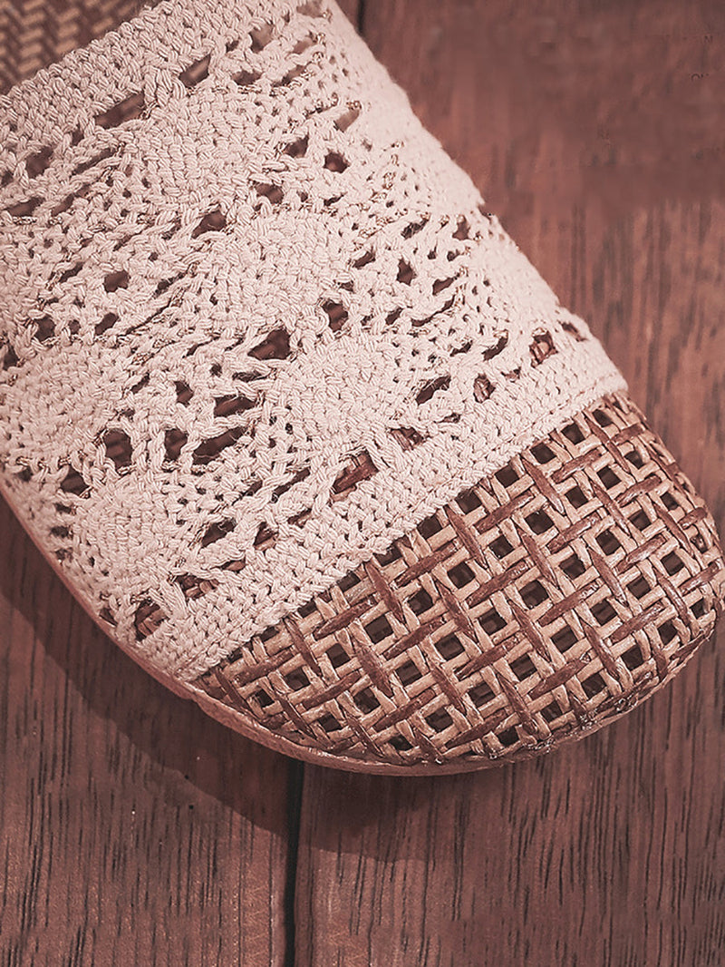 Summer Rattan Weaving Indoor Slippers Bn1024