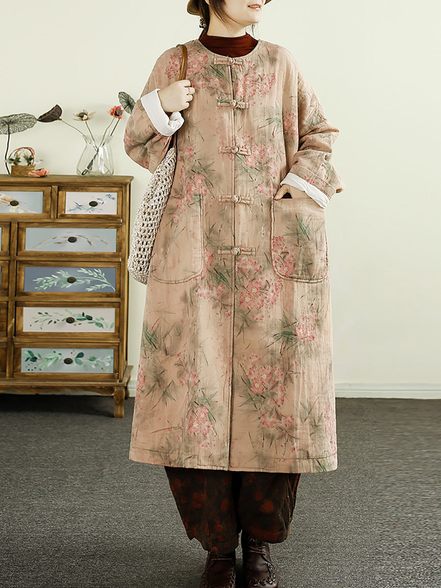 Autumn 100%cotton Long Padded Coat Ai1062