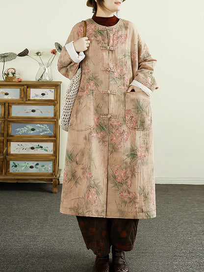Autumn 100%cotton Long Padded Coat Ai1062