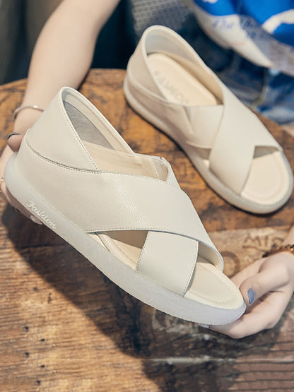 Summer Leather Low Heel Sandals Zz1001
