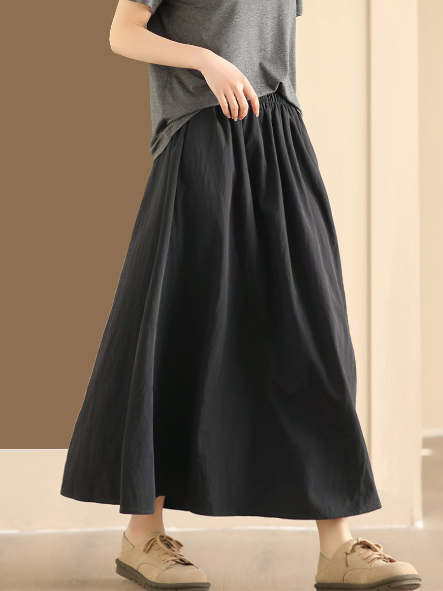 Summer Cotton A-shape Skirt Kl1014