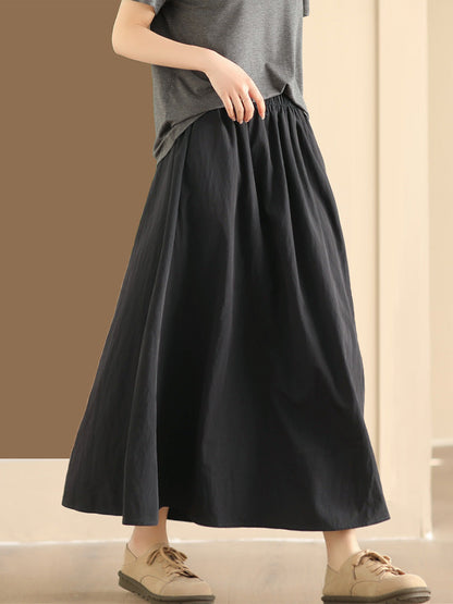 Summer Cotton A-shape Skirt Kl1014