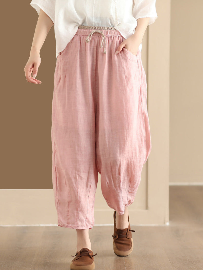Summer Ramie Harem Pants Cx024