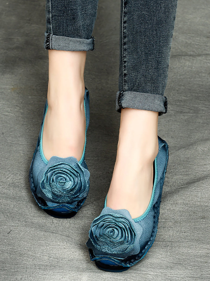 Summer Flower Leather Shoes Pp1033