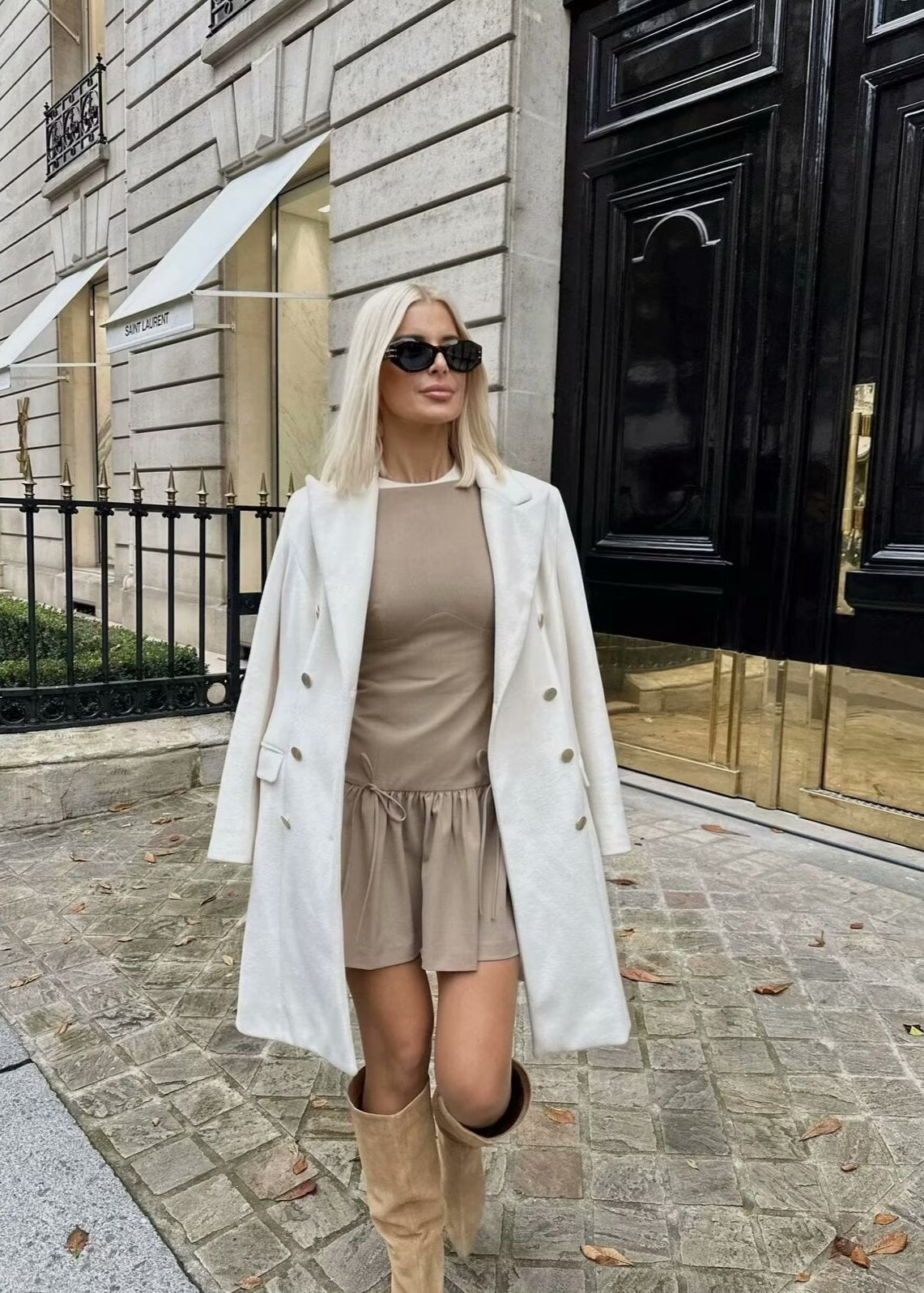 Camille - Sleeveless Drop-waist Mini Dress