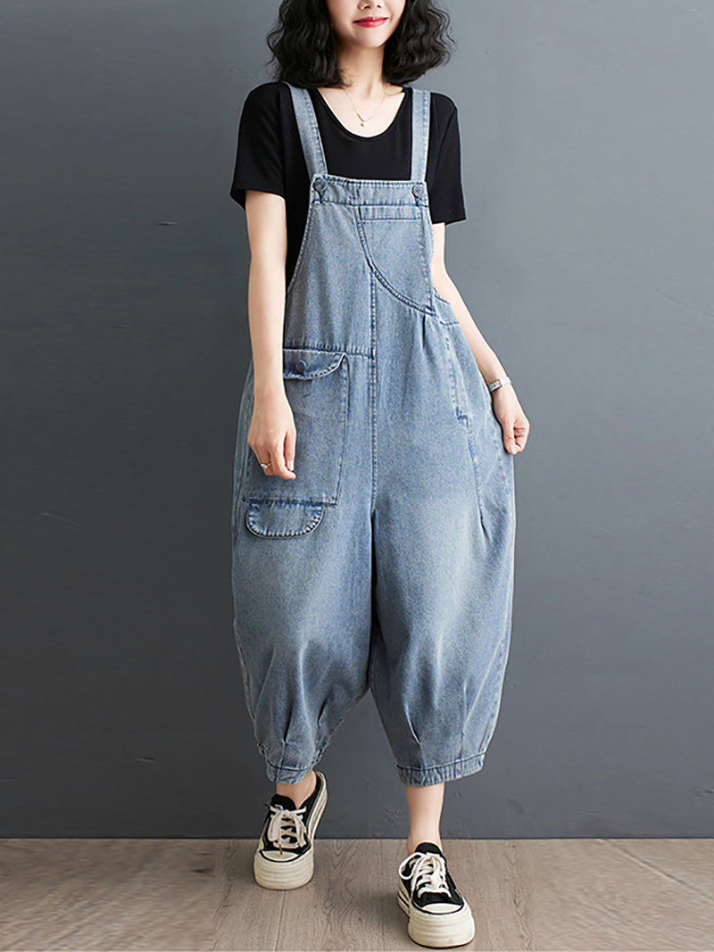 Summer Loose Denim Jumpsuits Xx1050