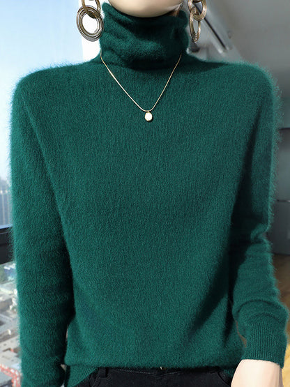 Autumn Turtleneck Wool Soft Warm Knit Sweater Av1029