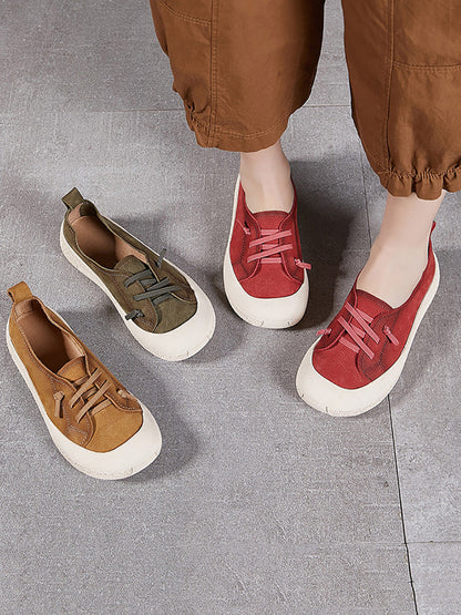Genuine Leather Flat Summer Shoes