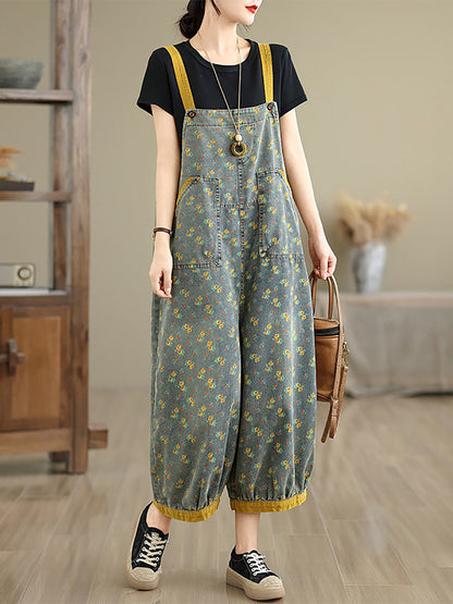 Denim Jumpsuits Wide-leg Summer