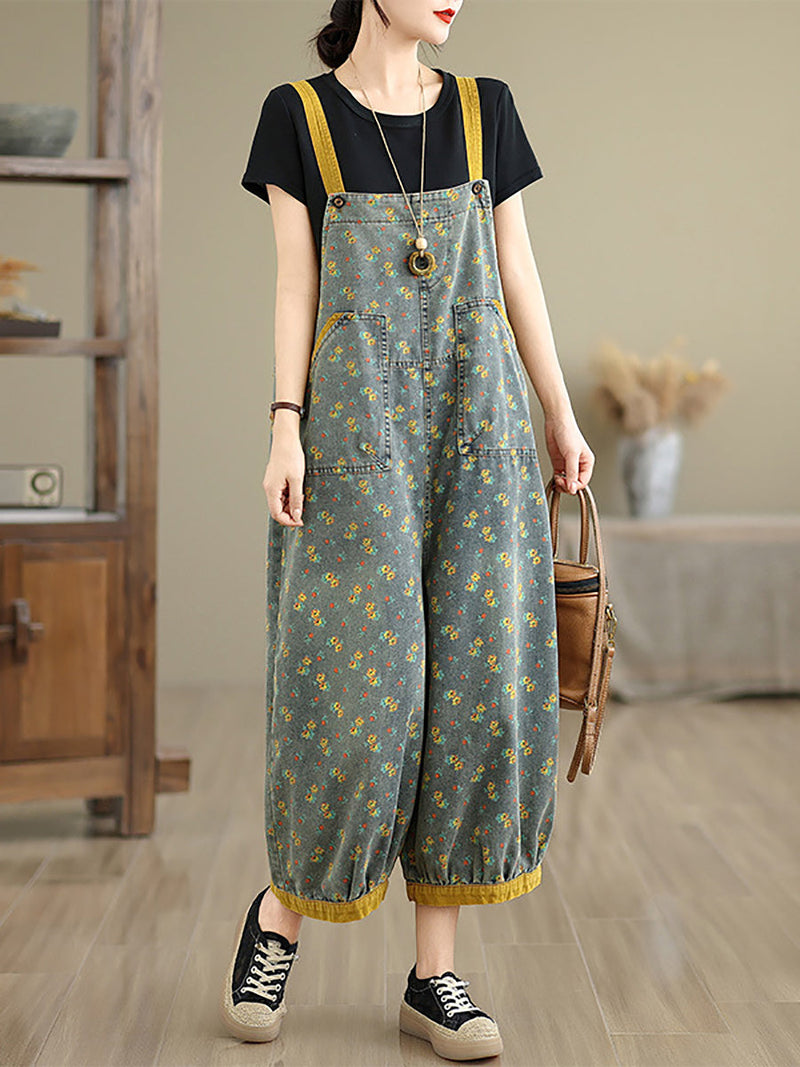 Denim Jumpsuits Wide-leg Summer