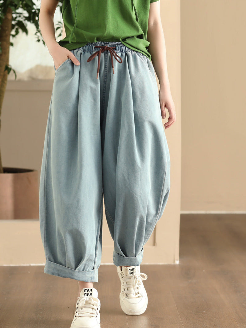 Summer Denim Loose Harem Pants Fd003