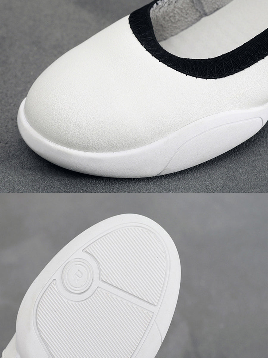 Summer Leather Low-heel Shoes Ui1017