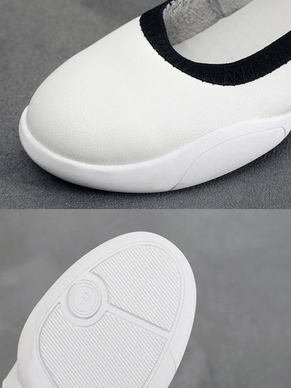 Summer Leather Low-heel Shoes Ui1017