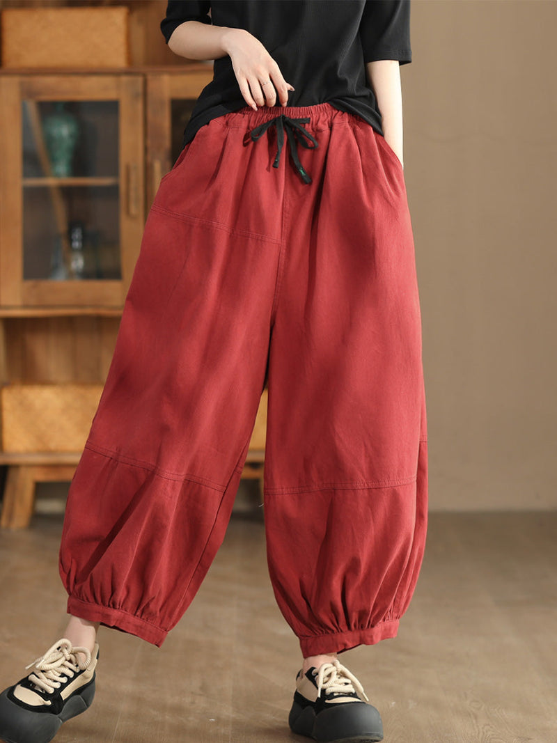Autumn Spliced Cotton Harem Pants As1022