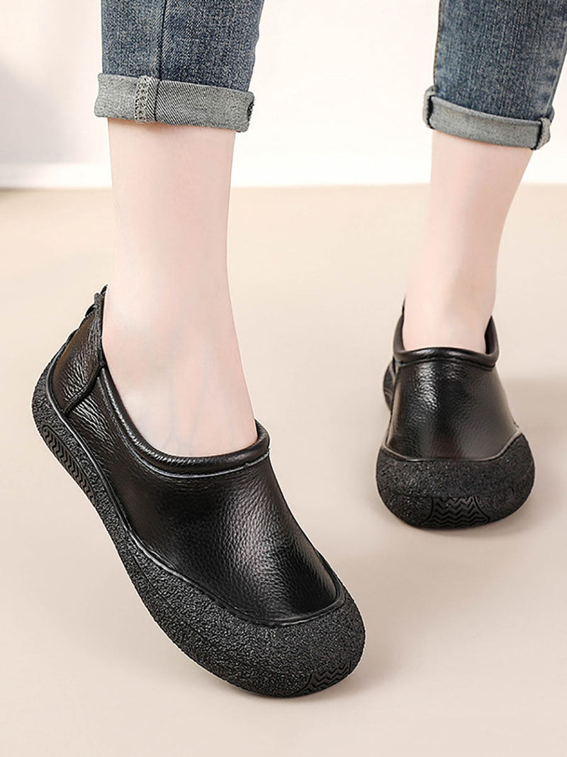 Autumn Soft Leather Flat Shoes As1007