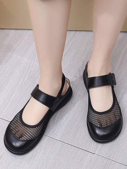 Summer Leather Low Heel Sandals As1057