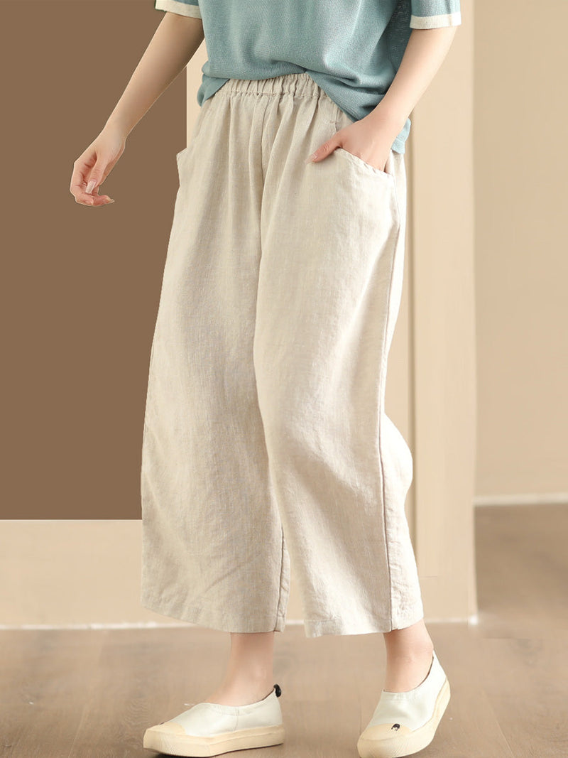 Summer Linen Wide-leg Pants Aa1017