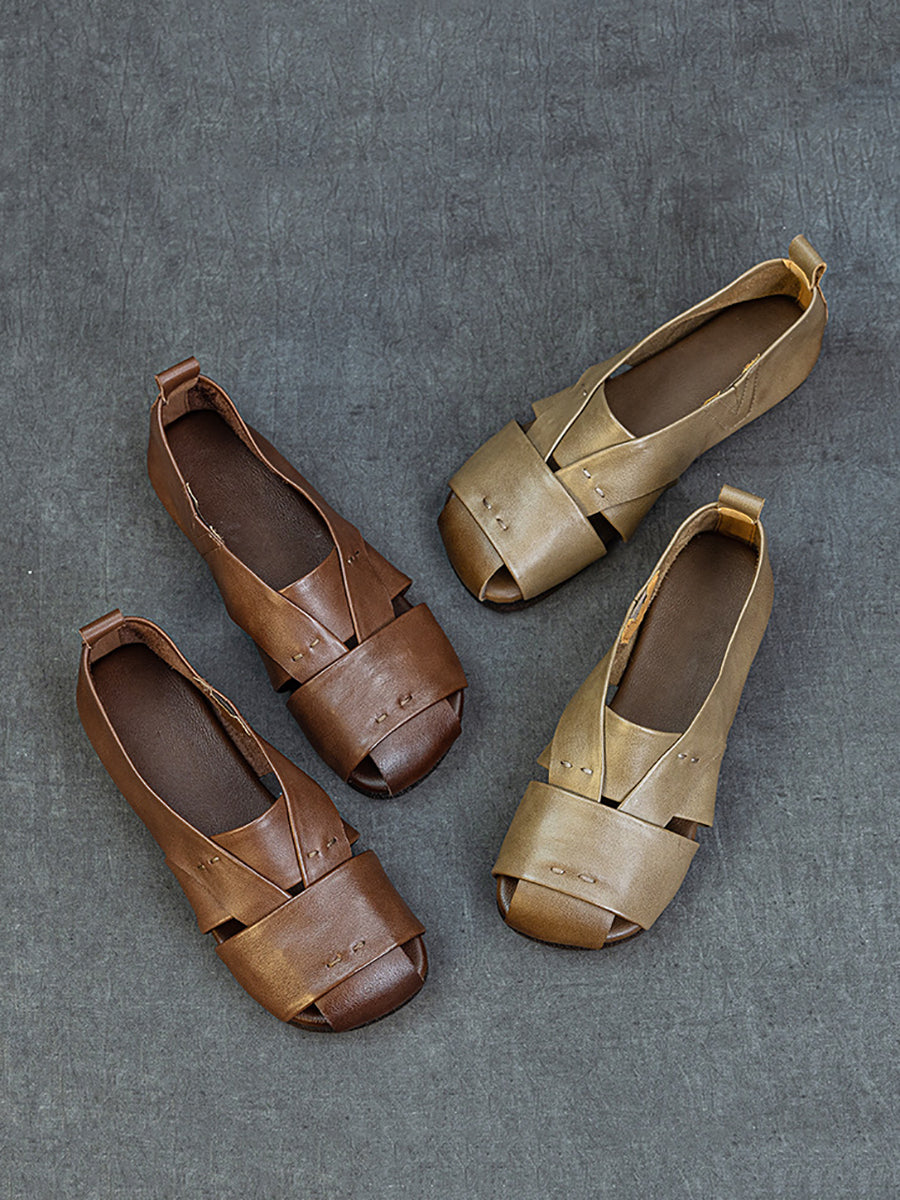 Flat Genuine Leather Sandals