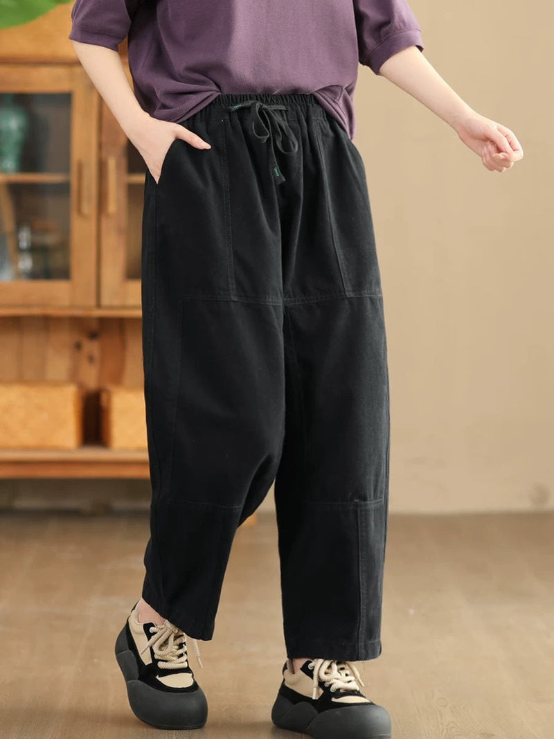 Autumn Spliced Pocket Harem Pants Ai1030