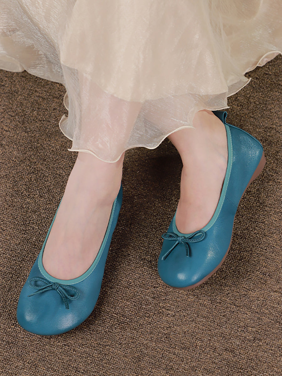 Summer Leather Bowknot Shoes Fg1002