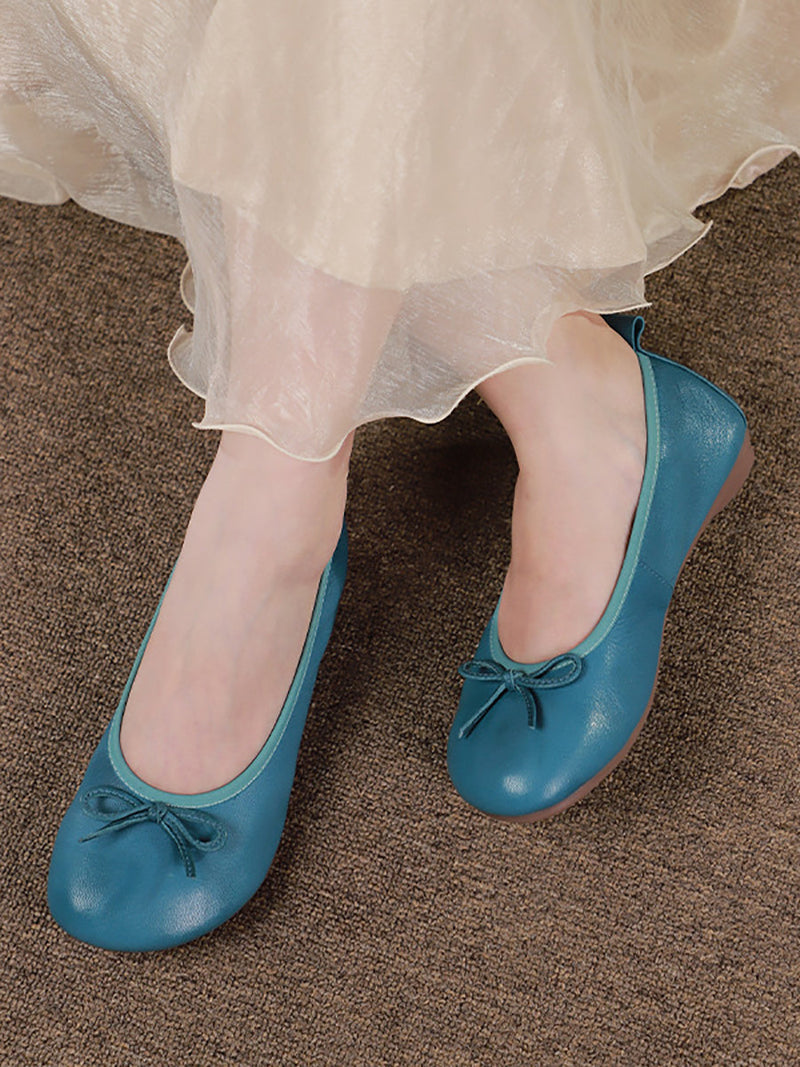 Summer Leather Bowknot Shoes Fg1002
