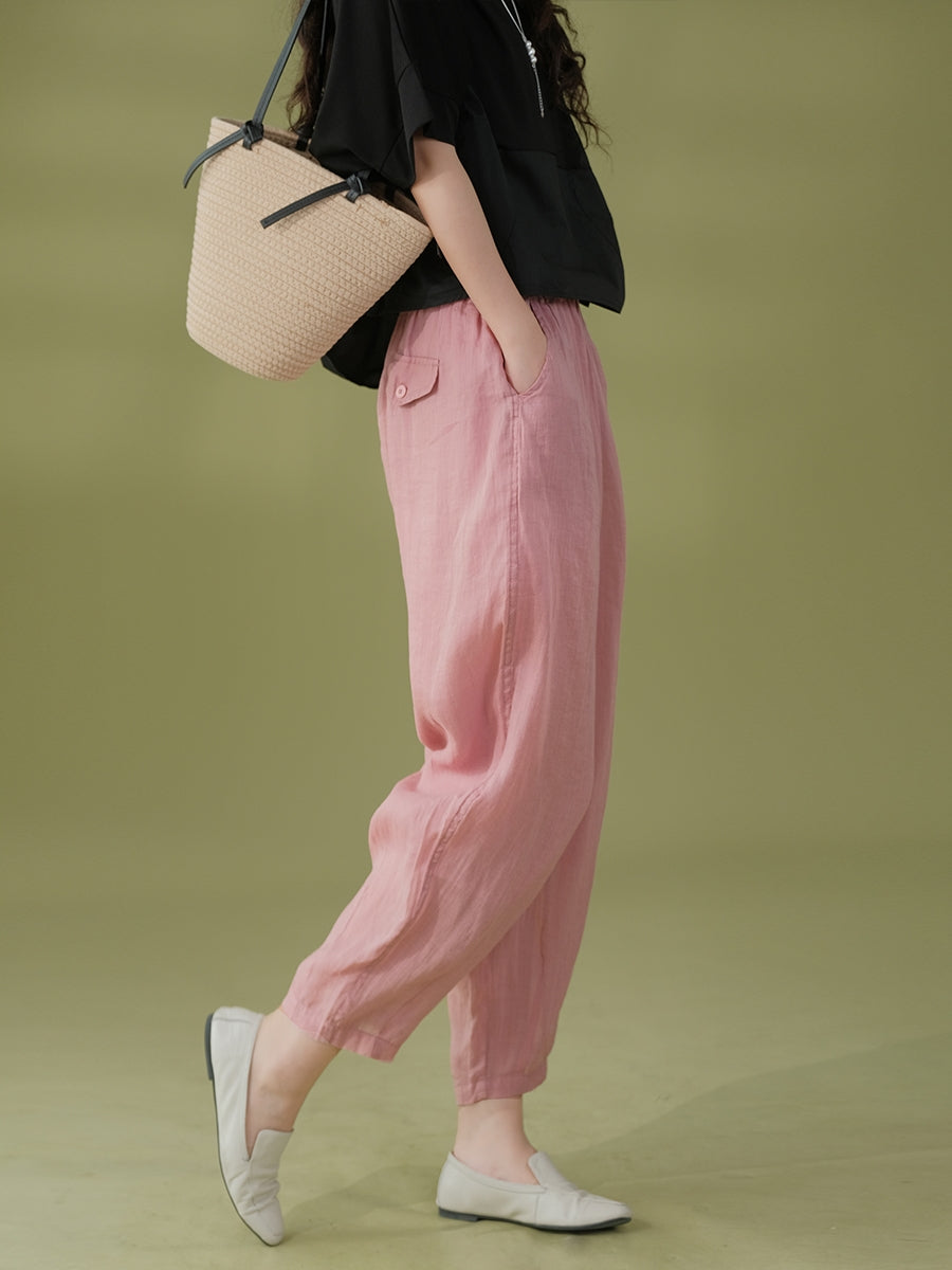 Summer Ramie Harem Pants Kl1022