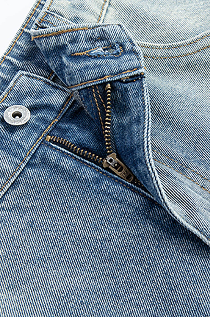 Inverted Wide Leg Denim Shorts