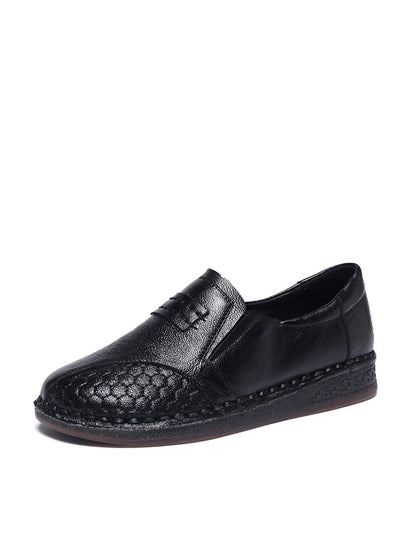 Summer Leather Spliced Low Heel Shoes As1010
