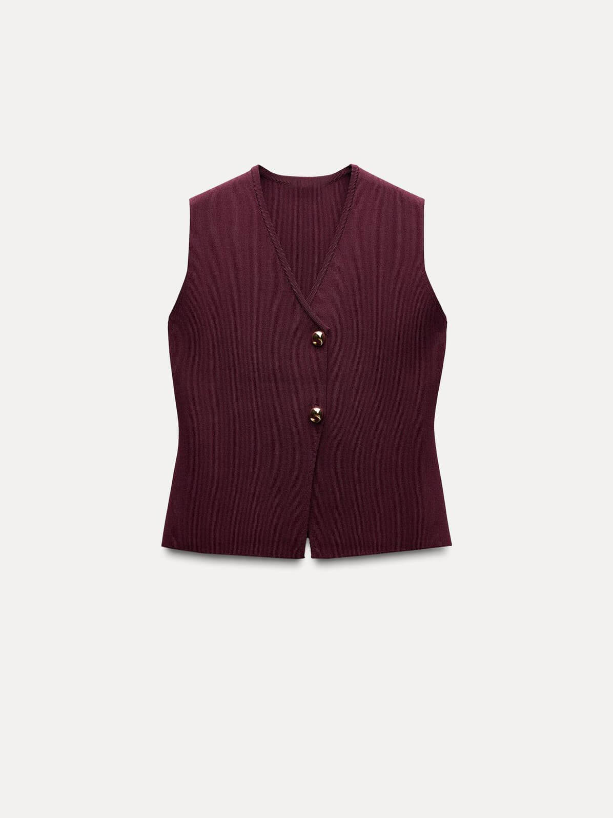 Knitted Vest and Pleated Skirt