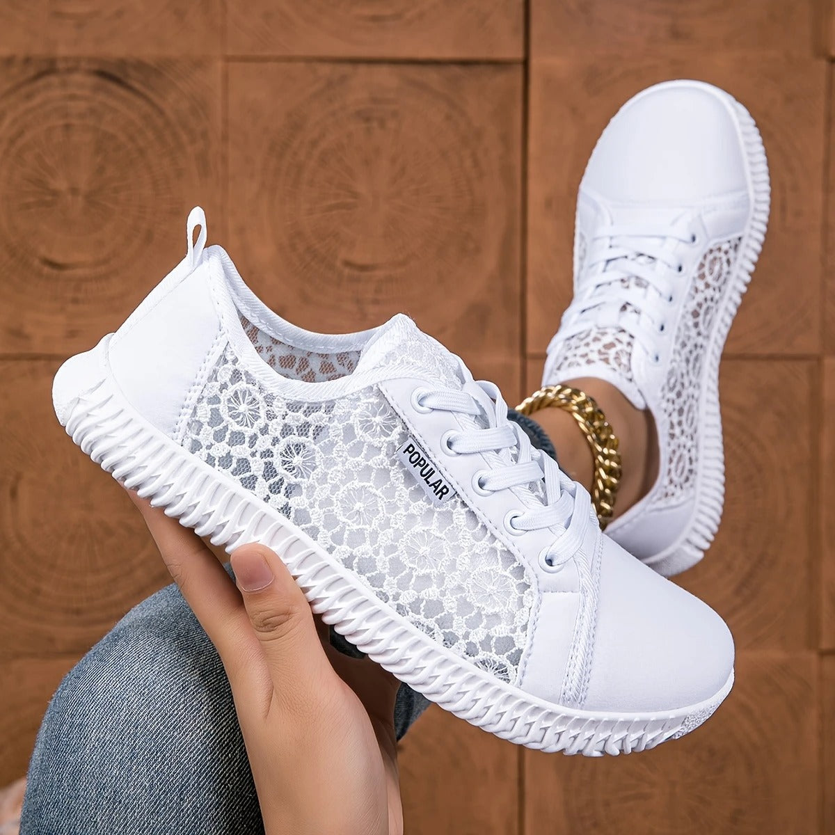 Mariam - Minimalist Lace Up Comfort Shoes