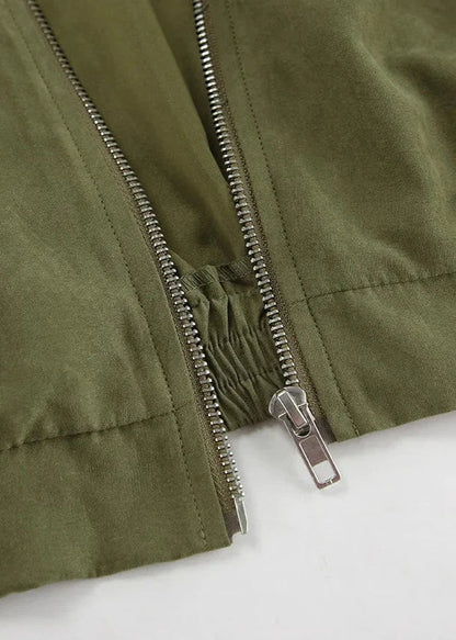 Urban Edge - Contrast Zip-up Jacket and Wide-leg Pants Set