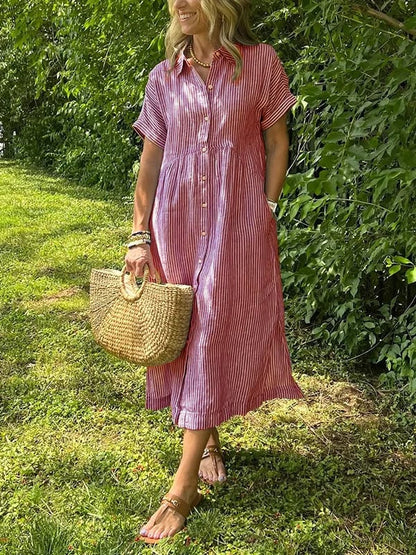 Jovie - Classic Striped Maxi Dress