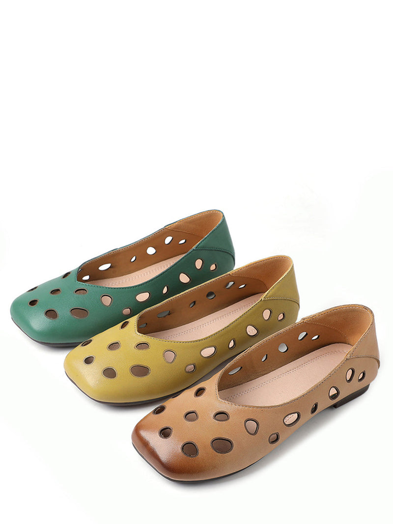 Summer Leather Cotout Soft Shoes Ty1038