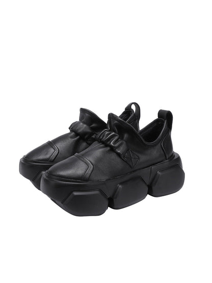 Autumn Stylish Soft Leather Platform Shoes Ah1001