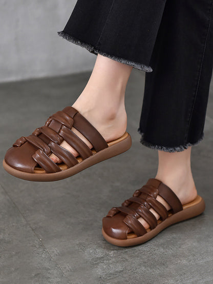 Sandals Summer Genuine Leather