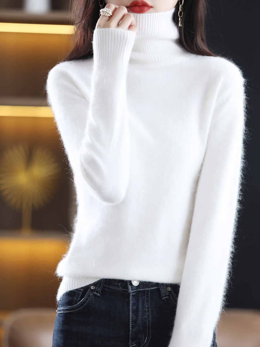 Autumn Turtleneck Soft Cashmere Sweater Ak1029