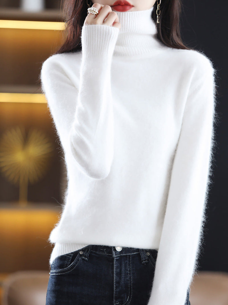 Autumn Turtleneck Soft Cashmere Sweater Ak1029