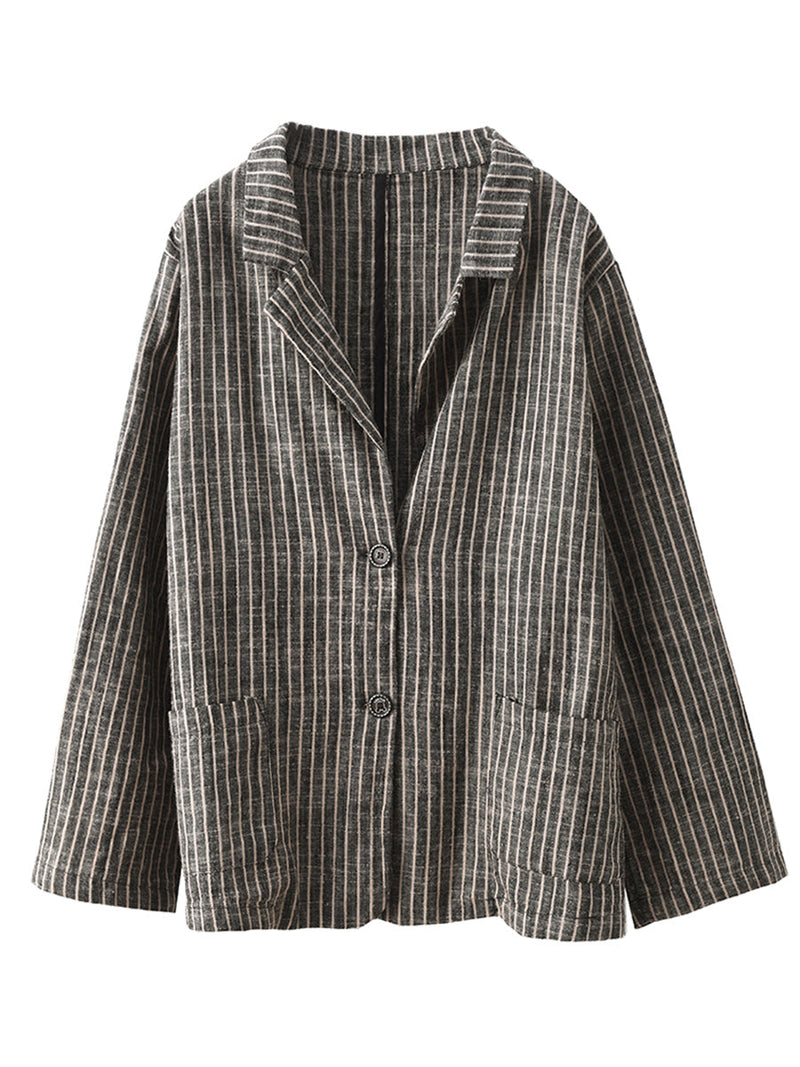 Stripe Spring Linen Shirt+pants Ii1057