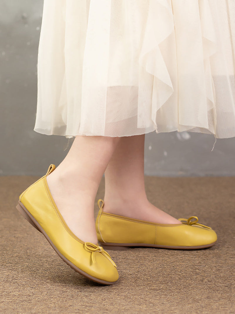 Summer Leather Bowknot Shoes Fg1002