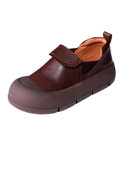 Autumn Stylish Genuine Leather Platform Shoes At1069