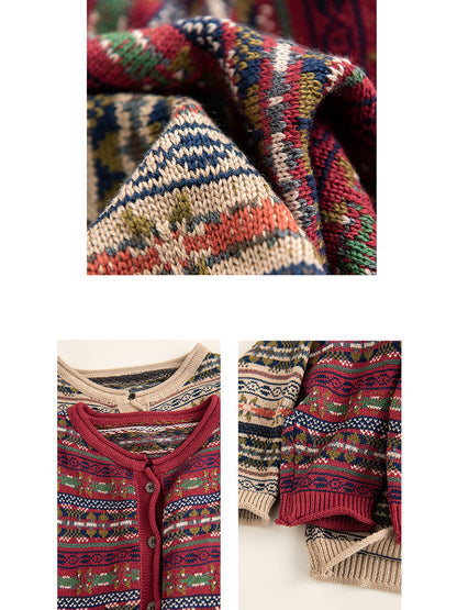 Autumn Cotton Knit Cardigan Sweater At1022