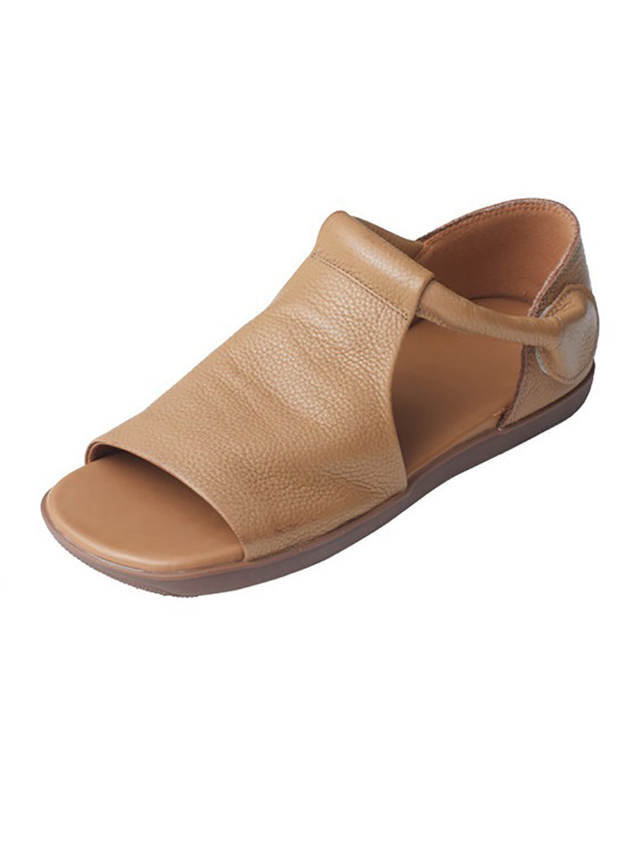 Summer Leather Flat Sandals Ui1013