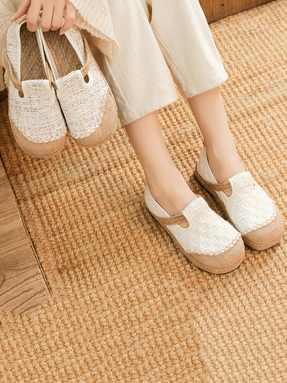 Summer Linen Cotton Flat Shoes Kl1035