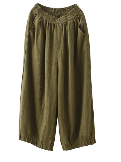 Summer Linen Wide-leg Pants Fd038