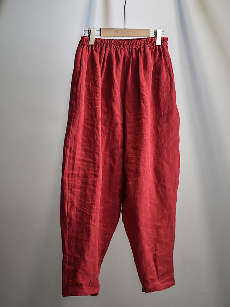 Spring Linen Harem Pants Fd040