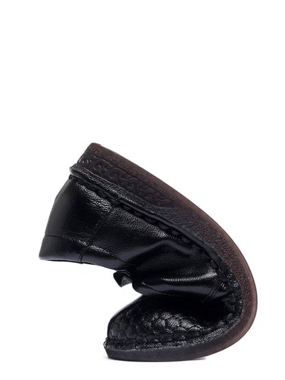 Summer Leather Spliced Low Heel Shoes As1010